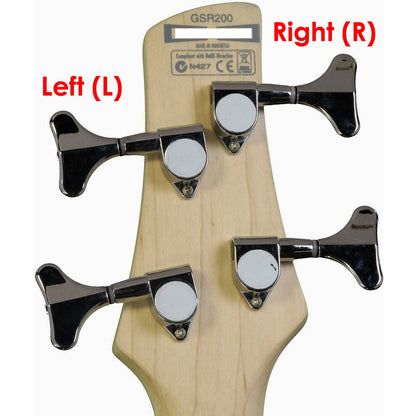 RM JB1500 BK 4 String 4R BASS BLACK Guitar Machine Head SET Tuning Pegs - Reco Music Malaysia