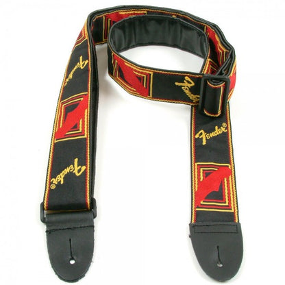 Fender 0990681500 2 Inch Monogrammed Guitar Straps - Black/Yellow/Red - Reco Music Malaysia