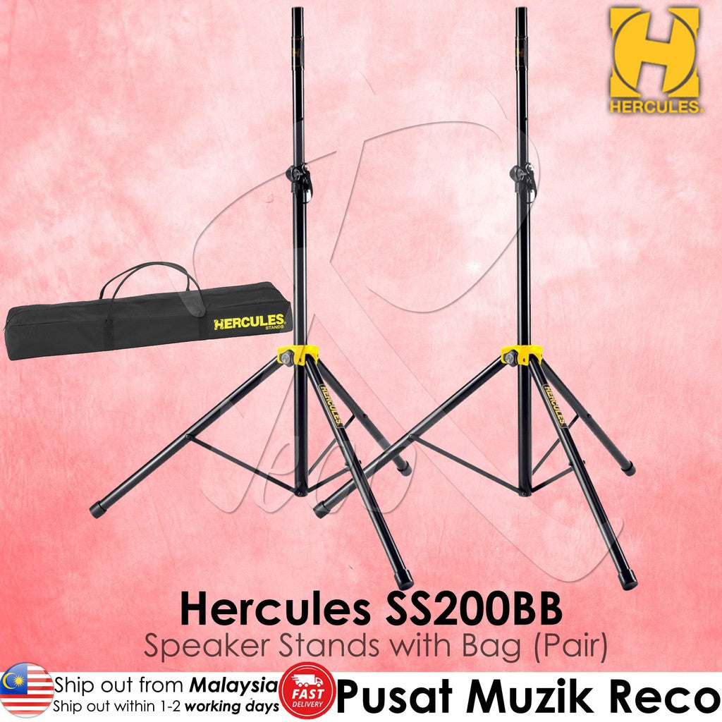 Hercules SS200BB Speaker Stand with Bag (Pair) - Reco Music Malaysia