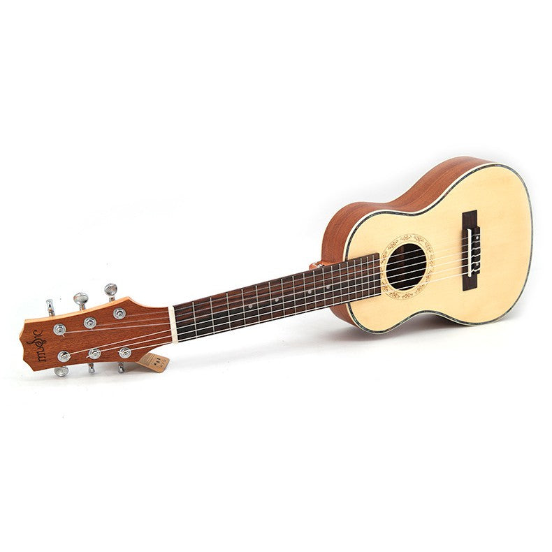 RM 28in 6 String Guitalele with Padded Bag & Acc Nylon String - Light Brown - Reco Music Malaysia