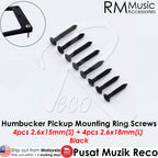 RM Electric Guitar Humbucker Pickup Mounting Ring Screws(GF0090-BK4S4L) - Reco Music Malaysia