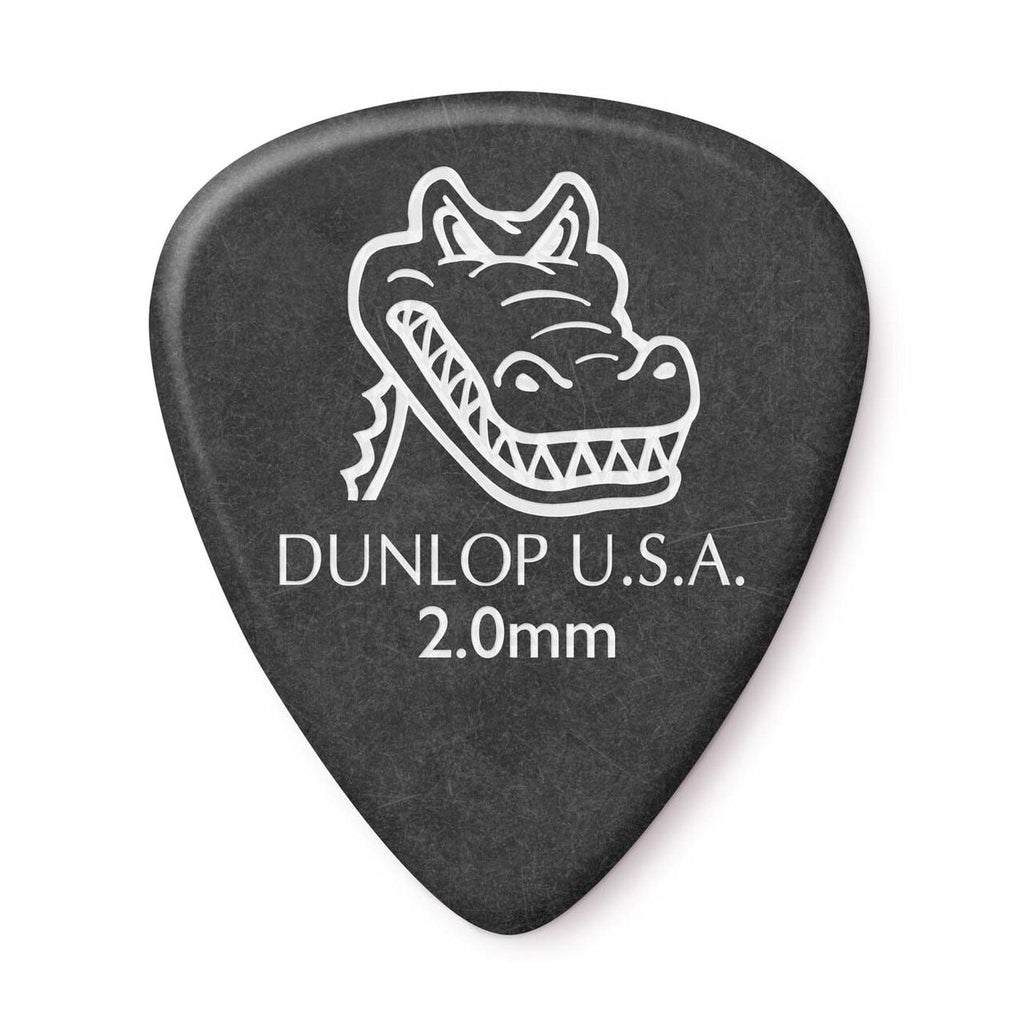 Jim Dunlop 417P2.0 Gator Grip Black Guitar Pick 2.0mm - Reco Music Malaysia