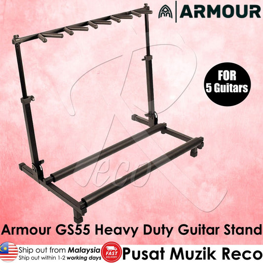 Armour GS55 Heavy Duty Guitar Stand - Holds Up To 5 Guitars | Reco Music Malaysia