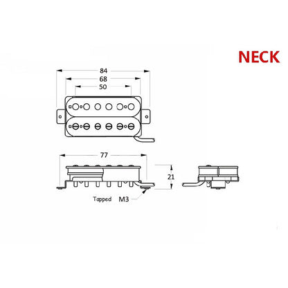 RM GF0215 Electric Guitar Alnico Open Humbucker Pickup Neck Pickup Bridge Pickup - Reco Music Malaysia