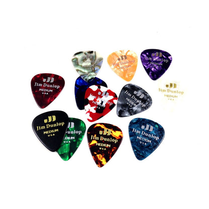 JIM DUNLOP PVP106 Celluloid Medium Acoustic Electric Guitar Pick Variety Pack (12pcs) - Reco Music Malaysia