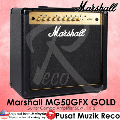 Marshall MG50GFX 50W 1x12'' Guitar Combo Amplifier | Reco Music Malaysia