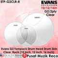 Evans ETP-G2CLR-R G2 Tompack 10in 12in 16in Clear Tom Rock Pack - Reco Music Malaysia