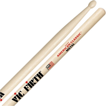 Vic Firth American Classic Metal Hickory Drum Stick, Wood Tip - Reco Music Malaysia