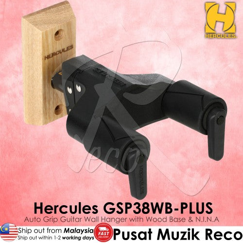 Hercules GSP38WB PLUS Upgraded Auto Grip System Guitar Hanger | Reco Music Malaysia