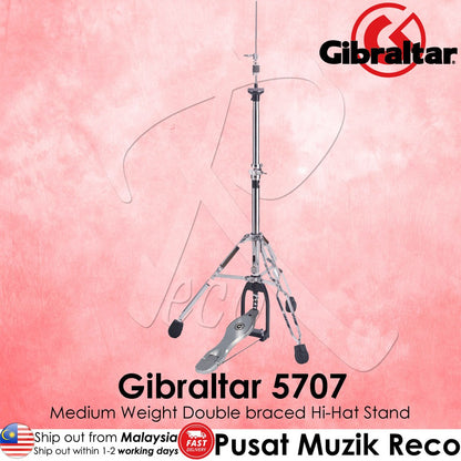 Gibraltar Hardware 5707 Medium Weight Double braced Drum Hi-Hat Cymbal Stand - Reco Music Malaysia