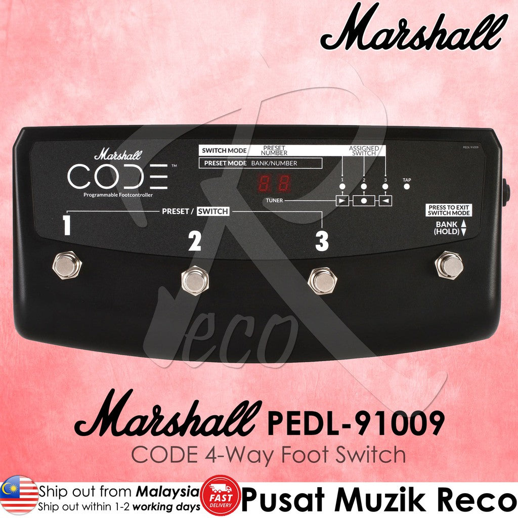 Marshall PEDL-91009 4-way Footswitch - Reco Music Malaysia