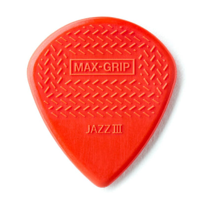 Jim Dunlop 471P3N Red Nylon Max Grip Jazz III 1.38mm Guitar Picks Player Pack - Reco Music Malaysia