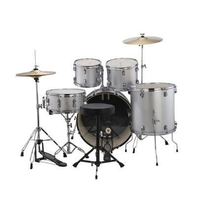 Ludwig LC17515DIR Silver Foil Accent Drive 5 Piece Drum Set | Reco Music Malaysia