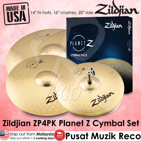 Zildjian ZP4PK Planet Z Cymbal Set 14HH 16C 20R - Reco Music Malaysia