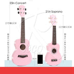 RM 21in Soprano Ukulele Wooden Ukulele not Toy Hawaii Guitar Beginner Ukulele - Reco Music Malaysia