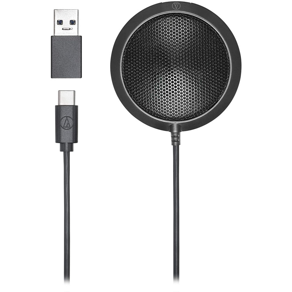 Audio Technica ATR4697-USB Omnidirectional Condenser Boundary Microphone ATR4697USB for Web Meetings Teleconferences - Reco Music Malaysia