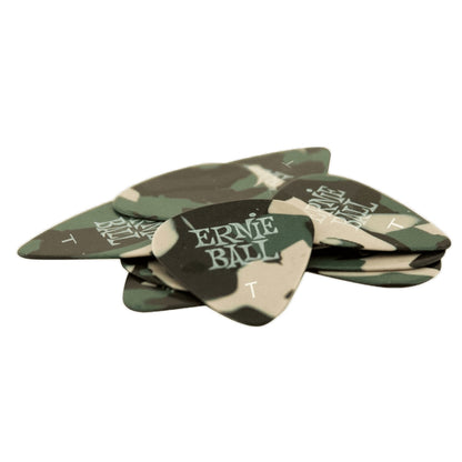 Ernie Ball P09221 Camouflage Cellulose THIN Guitar Picks, Pack Of 5 - Reco Music Malaysia