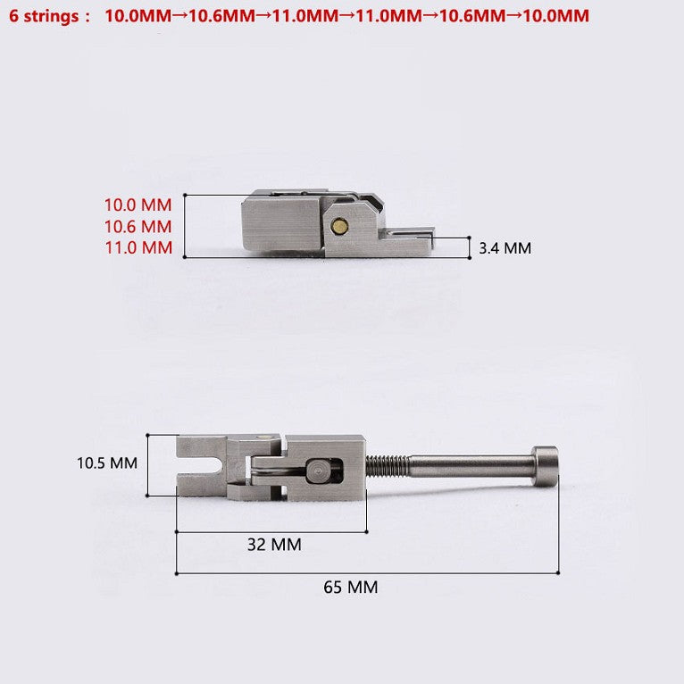 RM GF7894 HIGH QUALITY STEEL Floyd Rose Double Locking Guitar Tremolo Bridge String Saddle String Lock 6pcs - Reco Music Malaysia