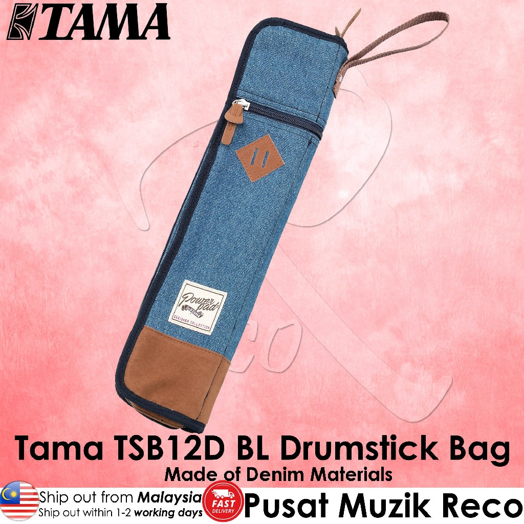 Tama TSB12DBL Powerpad Designer Collection Denim Blue Drumstick Bag - Reco Music Malaysia