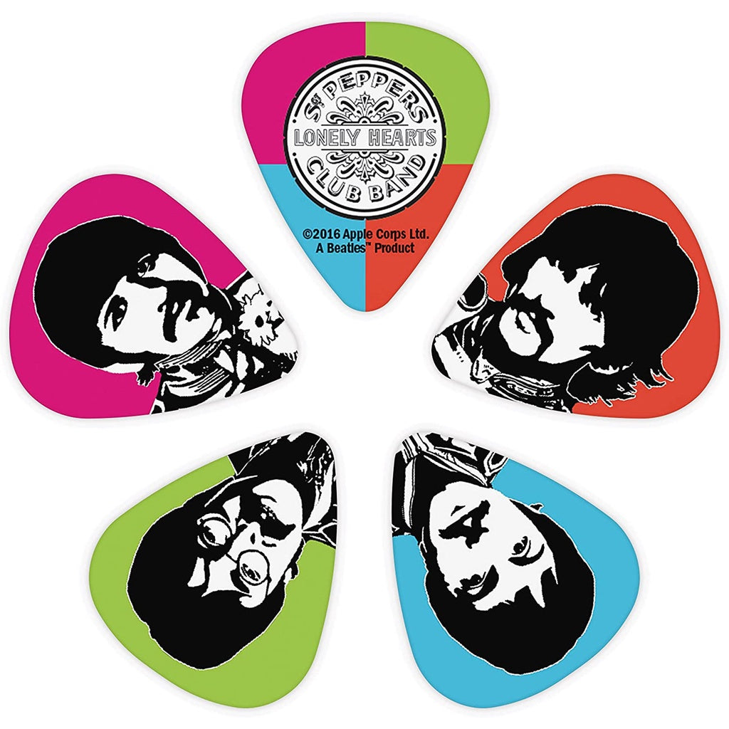 D'Addario 1CWH4-10B6 The Beatles 50th Anniversary Signature Guitar Picks(.50mm), x10pcs - Reco Music Malaysia