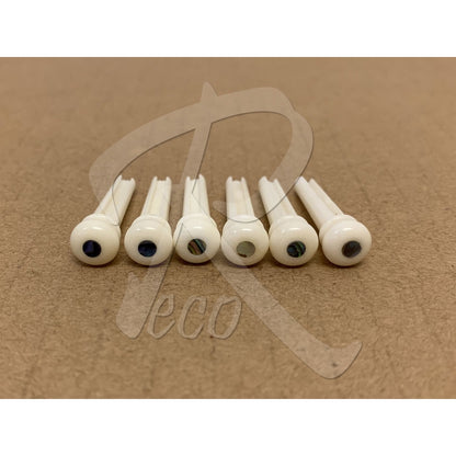 RM GF0396 6Pcs Acoustic Guitar BONE Bridge Pin String End - Reco Music Malaysia