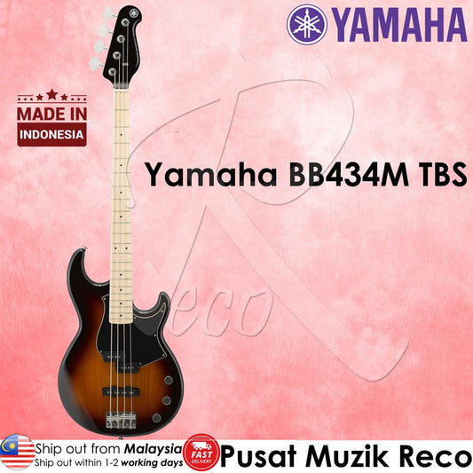 Yamaha BB434M TBS 4 String Alder SS Pickup Electric Bass Guitar, Tobacco Sunburst - Reco Music Malaysia