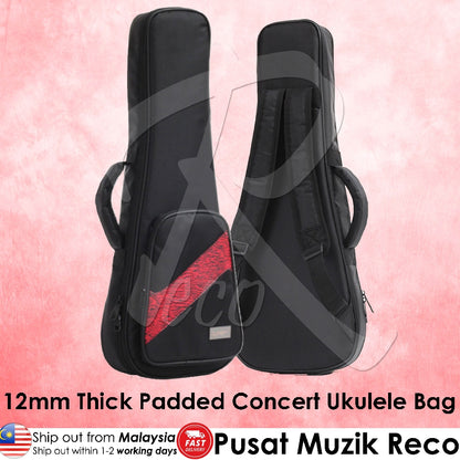 RM 12mm Thick Padded Soprano Concert Tenor Ukulele Bag with Padded Double Shoulder Strap - Reco Music Malaysia