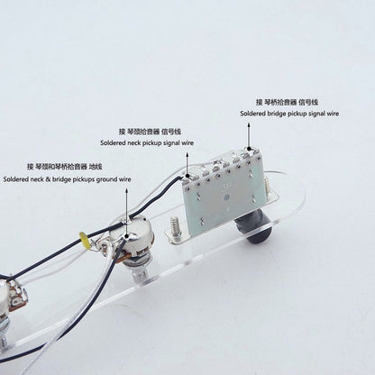 RM GF3915 Telecaster Electric Guitar Prewired Guitar Wiring Harness ( 2x 250K Pots + 3 Way Switch + Jack ) - Reco Music Malaysia