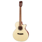 Cort CEC1 Slim Electro Cutaway Classical Guitar With Bag, Open Pore - Reco Music Malaysia