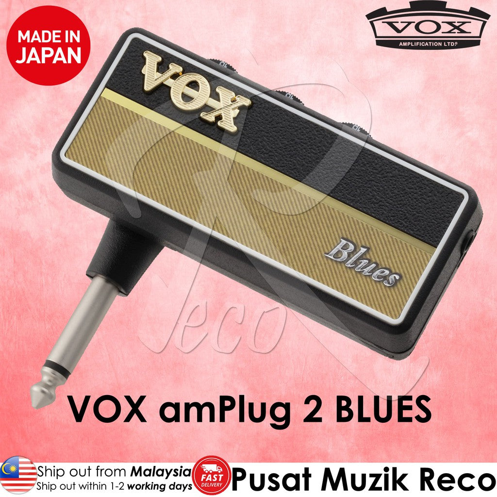 VOX AP2BL amPlug 2 Blue Guitar/Bass Headphone Amplifier - Reco Music Malaysia