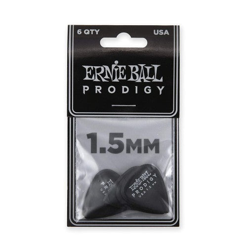 Ernie Ball PO9199 1.5mm Black Standard Prodigy Guitar Picks, Pack Of 6 - Reco Music Malaysia