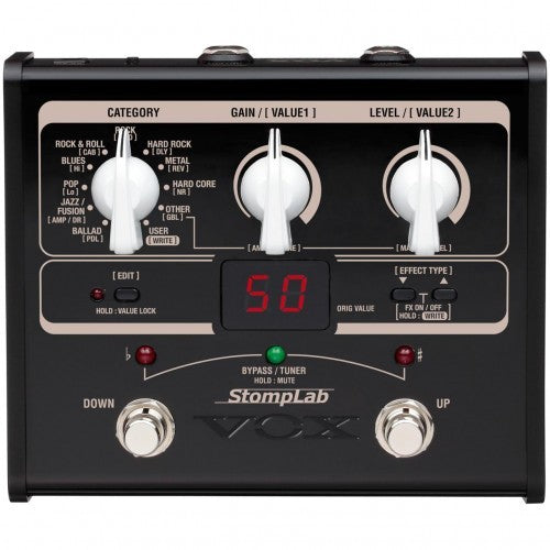 Vox StompLab 1G SL1G Modeling Guitar Multi Effect Processor - Reco Music Malaysia