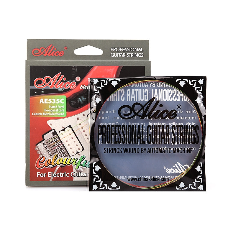 Alice AE535C Colorful Steel Electric Guitar Strings Set - Reco Music Malaysia