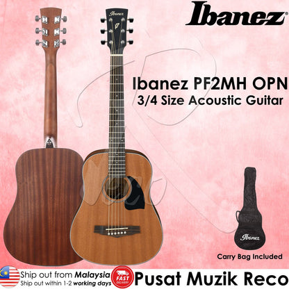 Ibanez PF2MH Performance Series 3/4 Travel Size Acoustic Guitar with Bag | Reco Music Malaysia