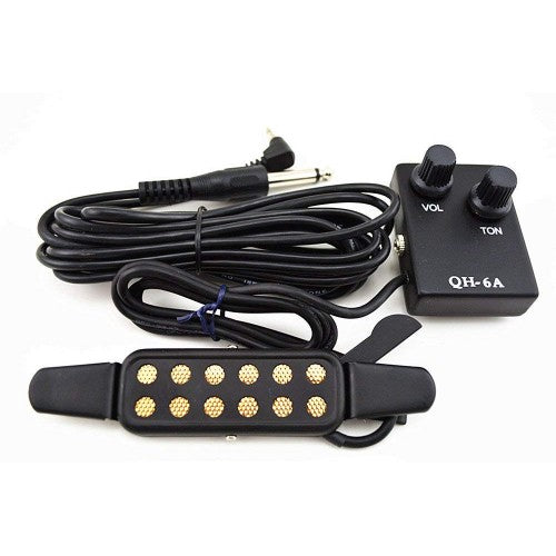 QH QH-6A Acoustic Guitar External Pickup with Volume Tone Control - Reco Music Malaysia