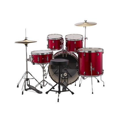 Ludwig LC16514DIR Red Foil Accent Drive 5 Piece Drum Set With 3 Cymbals - Reco Music Malaysia