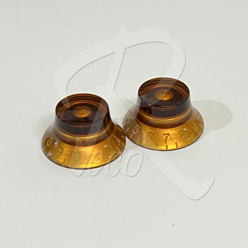 RM GF-0066AM24 24 Spline CTS LP Electric Guitar Bell Control Volume Tone Knobs, Amber - Reco Music Malaysia