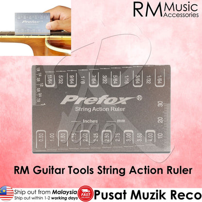 RM Guitar Tools Guitar String Action Ruler - Reco Music Malaysia