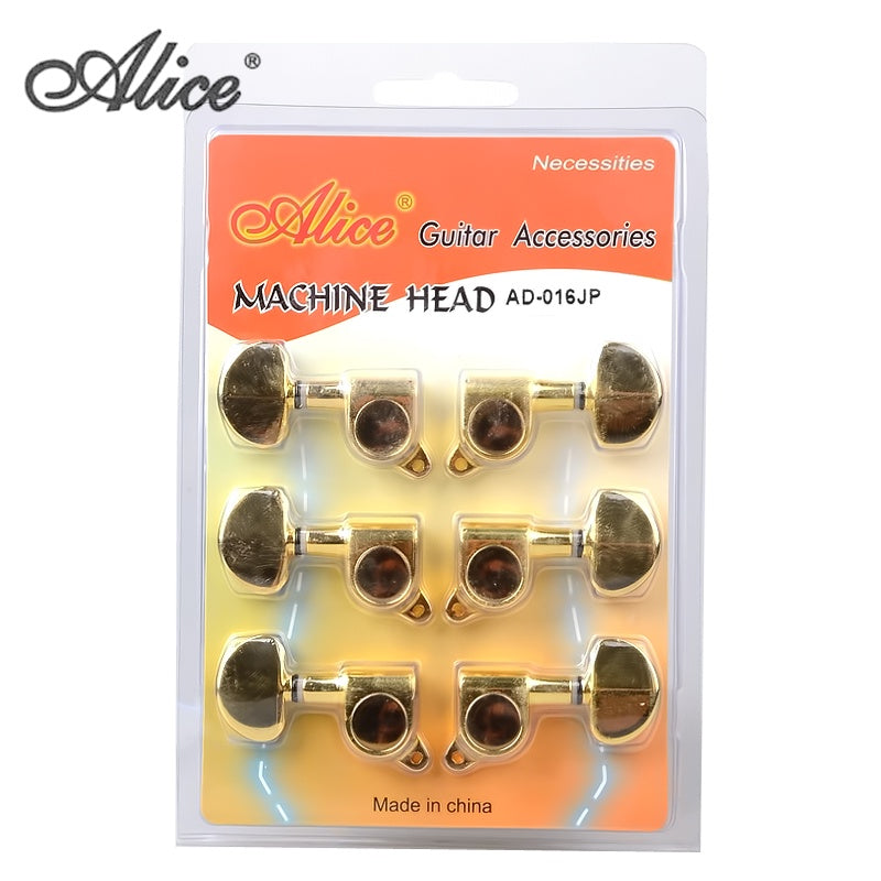 Alice AD-016JP Gold Plated Acoustic Guitar Machine Head SET 3+3 Tuning Peg Tuner Diecast Machine Head 3R3L - Reco Music Malaysia