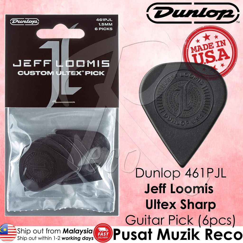 Jim Dunlop 461PJL Jeff Loomis Custom Ultex Sharp 1.5mm Guitar Pick - 6 Pack - Reco Music Malaysia