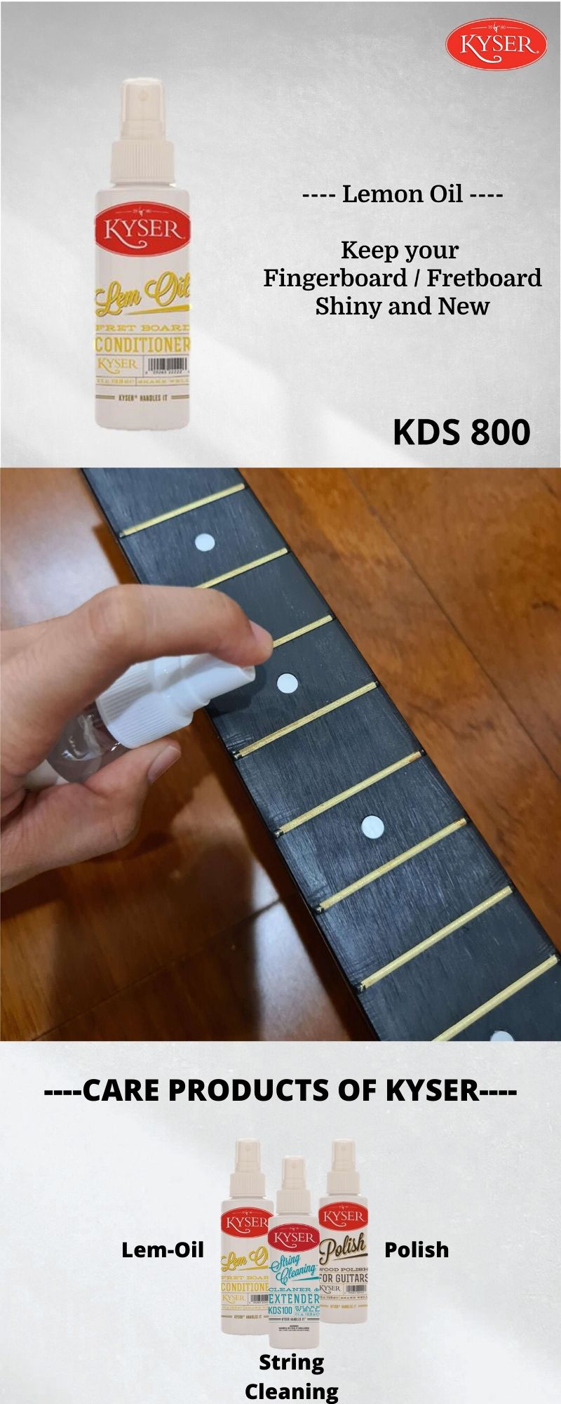 Kyser KDS800 Guitar FretBoard Lemon Oil - Reco Music Malaysia