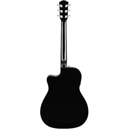 Fender CC-60SCE Solid Top Concert Semi Acoustic Guitar Black - Reco Music Malaysia