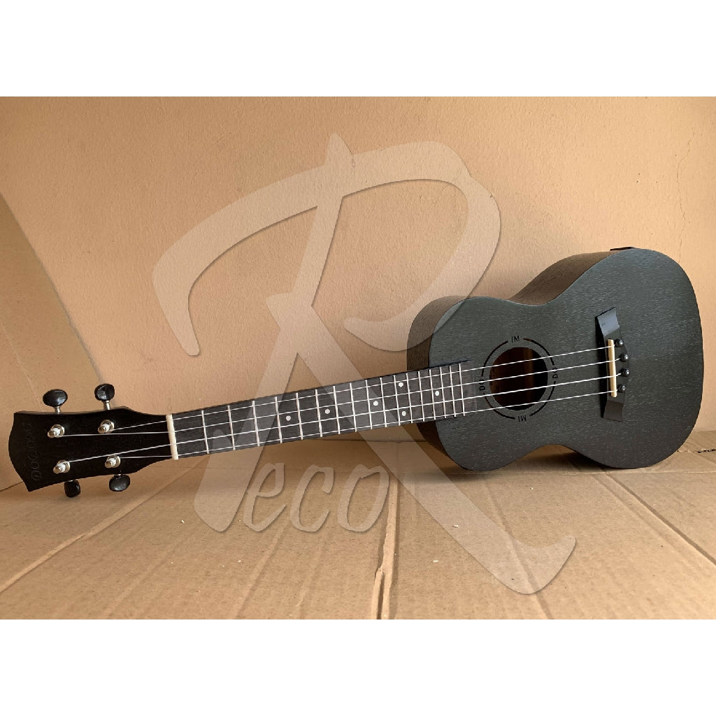 RM D23EQT/5233BK Concert Ukulele with Pickup Tuner Black with Free Bag - Reco Music Malaysia