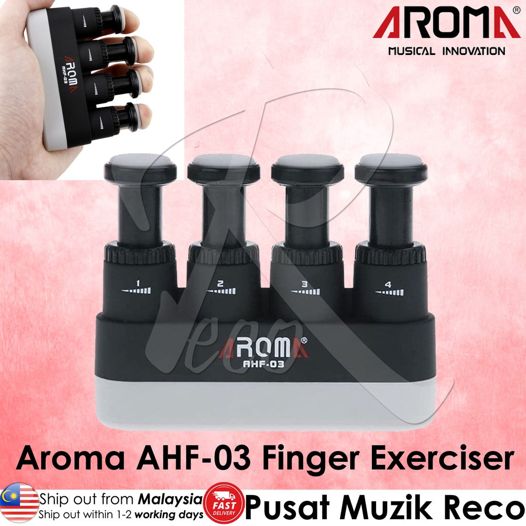 Aroma AHF-03 Adjustable Tension Finger Hand Exerciser - Reco Music Malaysia