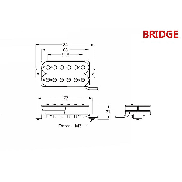 RM GF0215 Electric Guitar Alnico Open Humbucker Pickup Neck Pickup Bridge Pickup - Reco Music Malaysia