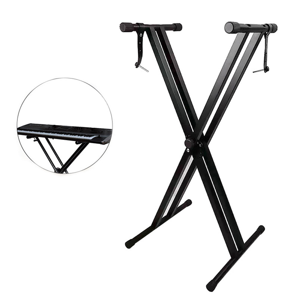 RM Foldable Portable Double X Keyboard Piano Stand - Reco Music Malaysia