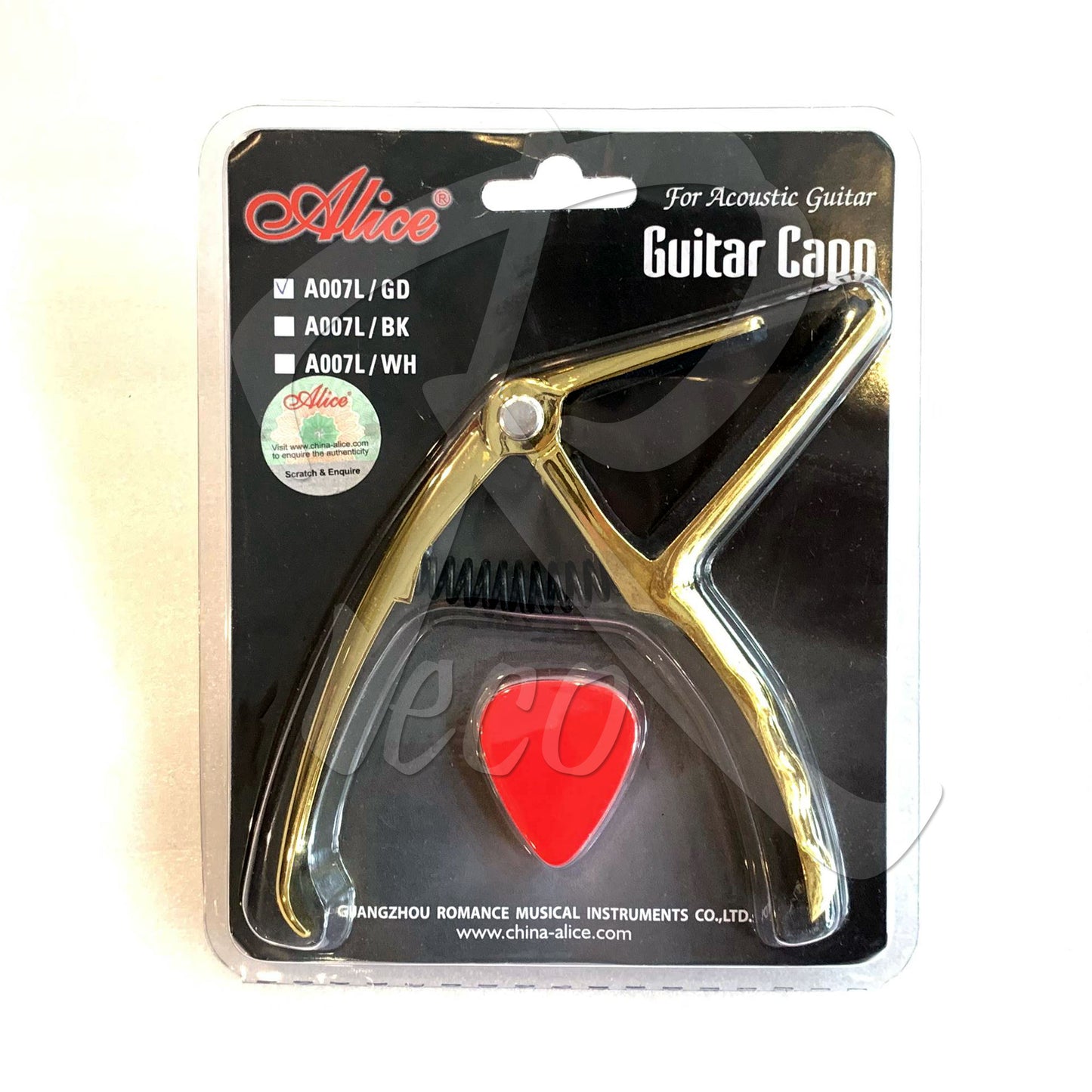 Alice A007L GD Pro-Trigger Acoustic Guitar Capo - Reco Music Malaysia