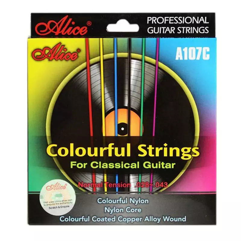 Alice A107C Colorful Nylon Classical Guitar String Set - Reco Music Malaysia