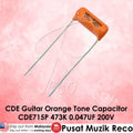 CDE Sprague Guitar Orange Drop Capacitor Tone Caps CDE225P 473K 0.047UF 200V - Reco Music Malaysia