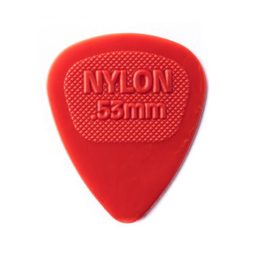 10 x Jim Dunlop 443R.53 Nylon Midi Guitar Pick 0.53mm Red - Reco Music Malaysia